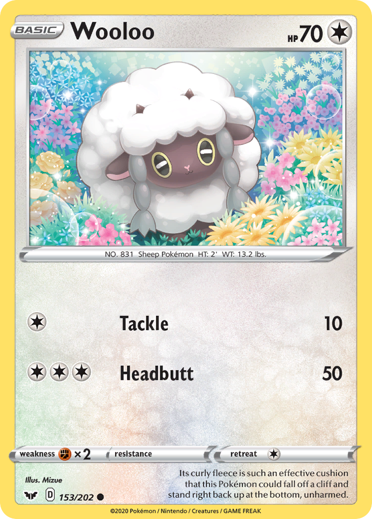 Wooloo (153/202) [Sword & Shield: Base Set] | Deep Dive Games St. Marys