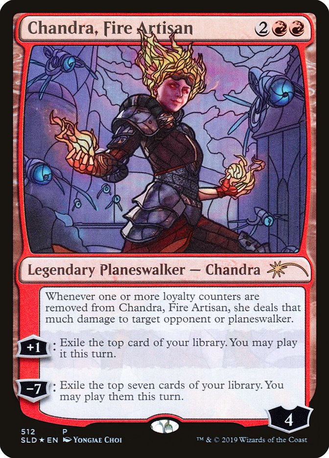 Chandra, Fire Artisan (Stained Glass) [Secret Lair Drop Promos] | Deep Dive Games St. Marys