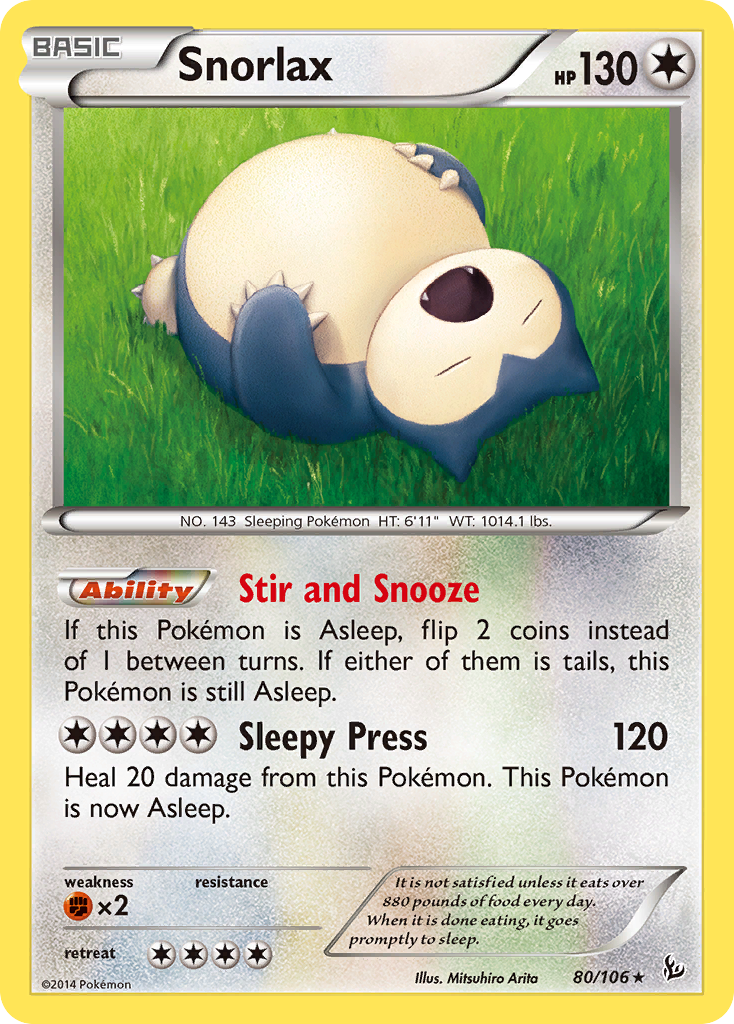 Snorlax (80/106) [XY: Flashfire] | Deep Dive Games St. Marys