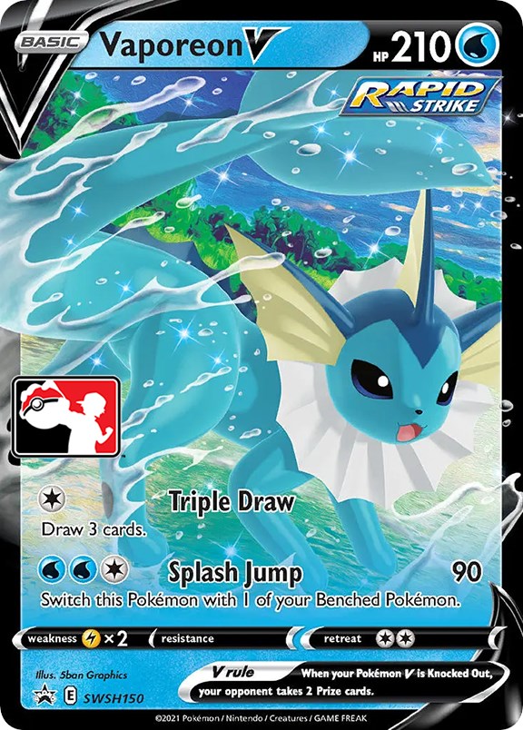 Vaporeon V (SWSH150) [Prize Pack Series One] | Deep Dive Games St. Marys