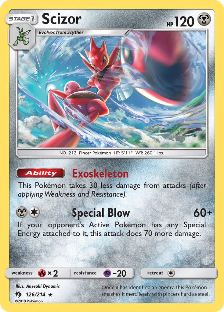 Scizor (126/214) [Sun & Moon: Lost Thunder] | Deep Dive Games St. Marys