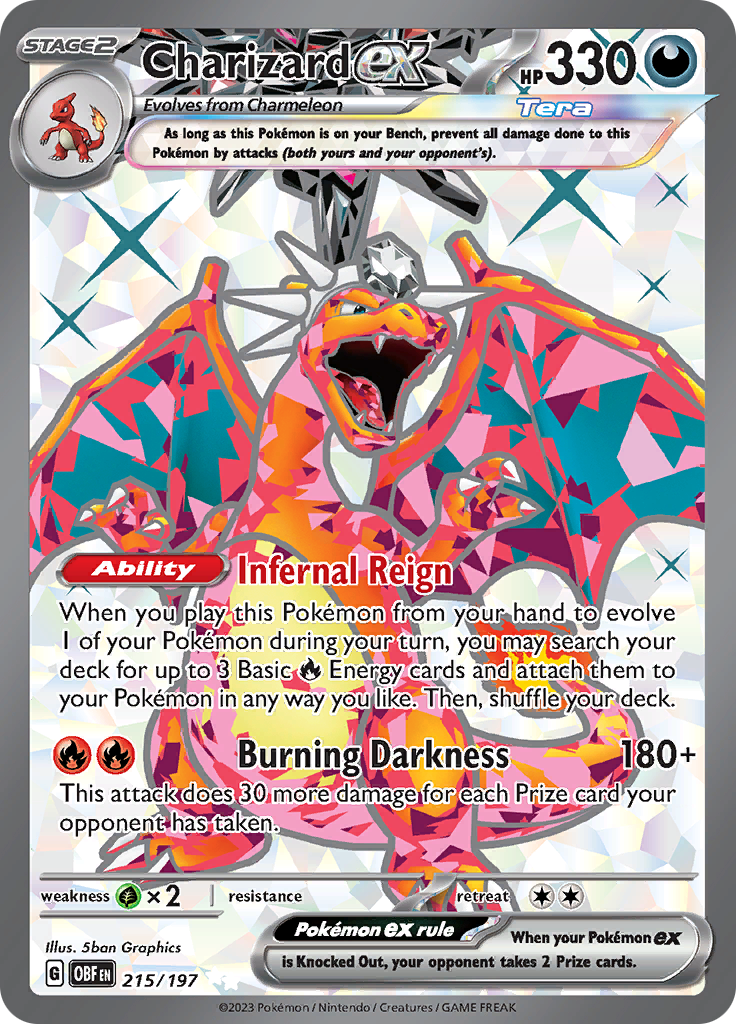 Charizard ex (215/197) [Scarlet & Violet: Obsidian Flames] | Deep Dive Games St. Marys