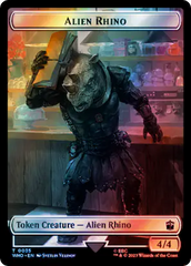 Alien Rhino // Food (0059) Double-Sided Token (Surge Foil) [Doctor Who Tokens] | Deep Dive Games St. Marys