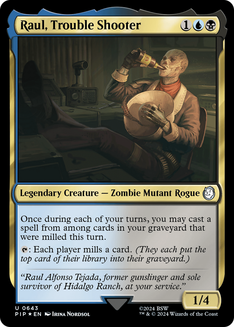 Raul, Trouble Shooter (Surge Foil) [Fallout] | Deep Dive Games St. Marys