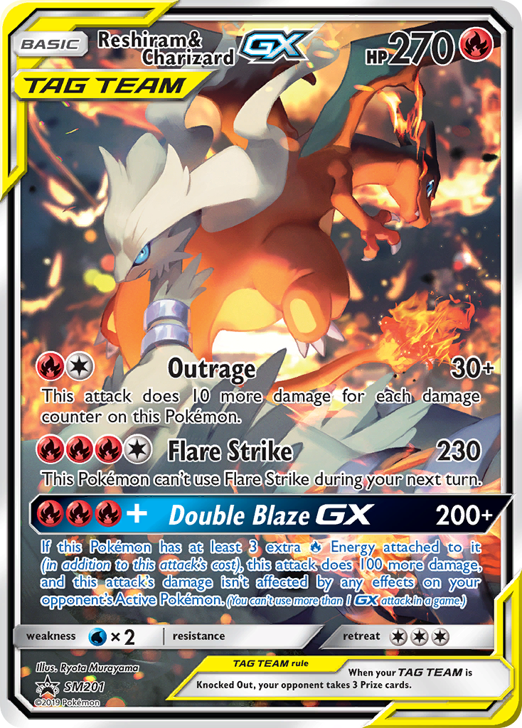 Reshiram & Charizard GX (SM201) [Sun & Moon: Black Star Promos] | Deep Dive Games St. Marys