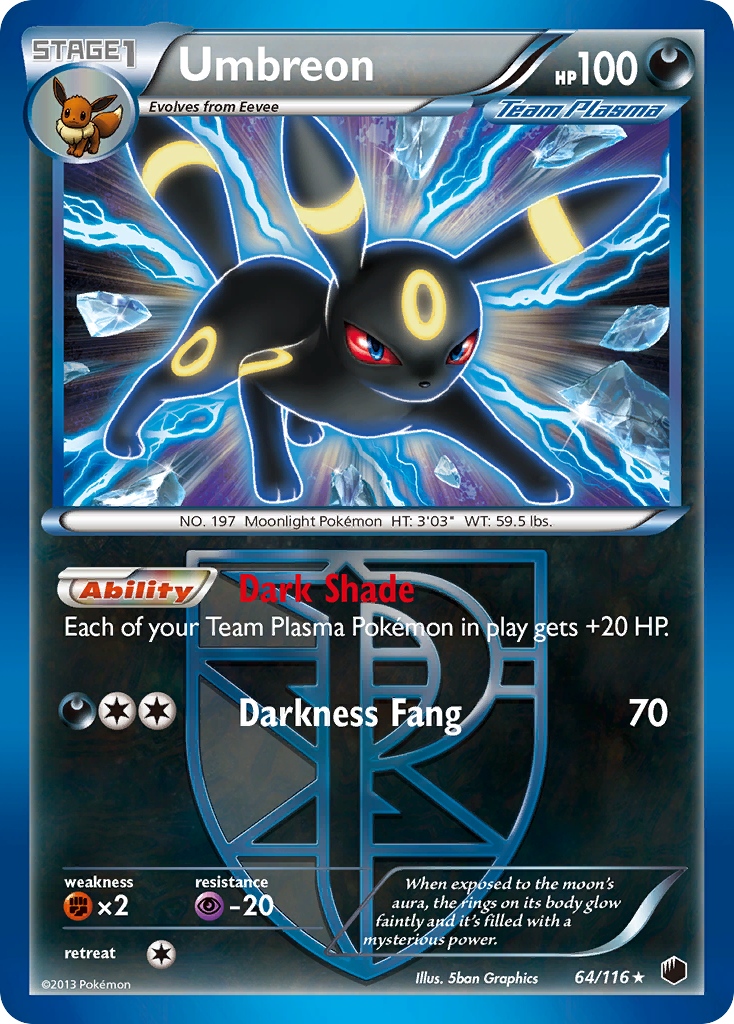 Umbreon (64/116) [Black & White: Plasma Freeze] | Deep Dive Games St. Marys