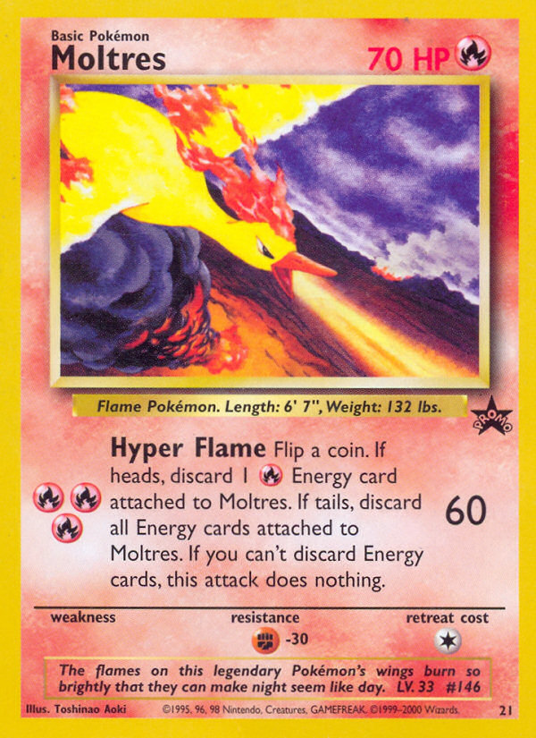 Moltres (21) [Wizards of the Coast: Black Star Promos] | Deep Dive Games St. Marys