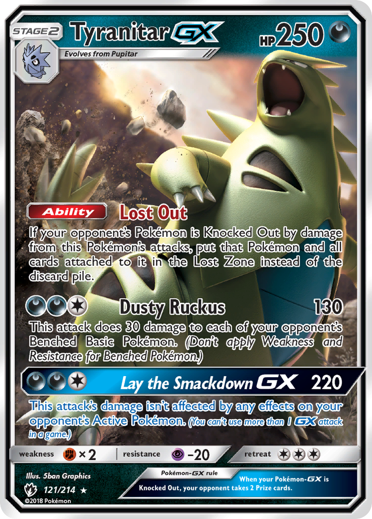 Tyranitar GX (121/214) [Sun & Moon: Lost Thunder] | Deep Dive Games St. Marys