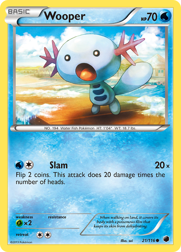 Wooper (21/116) [Black & White: Plasma Freeze] | Deep Dive Games St. Marys