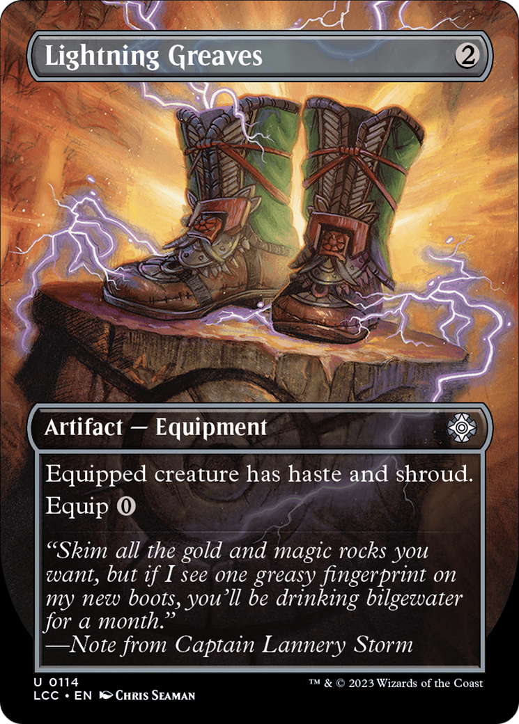 Lightning Greaves (Borderless) [The Lost Caverns of Ixalan Commander] | Deep Dive Games St. Marys