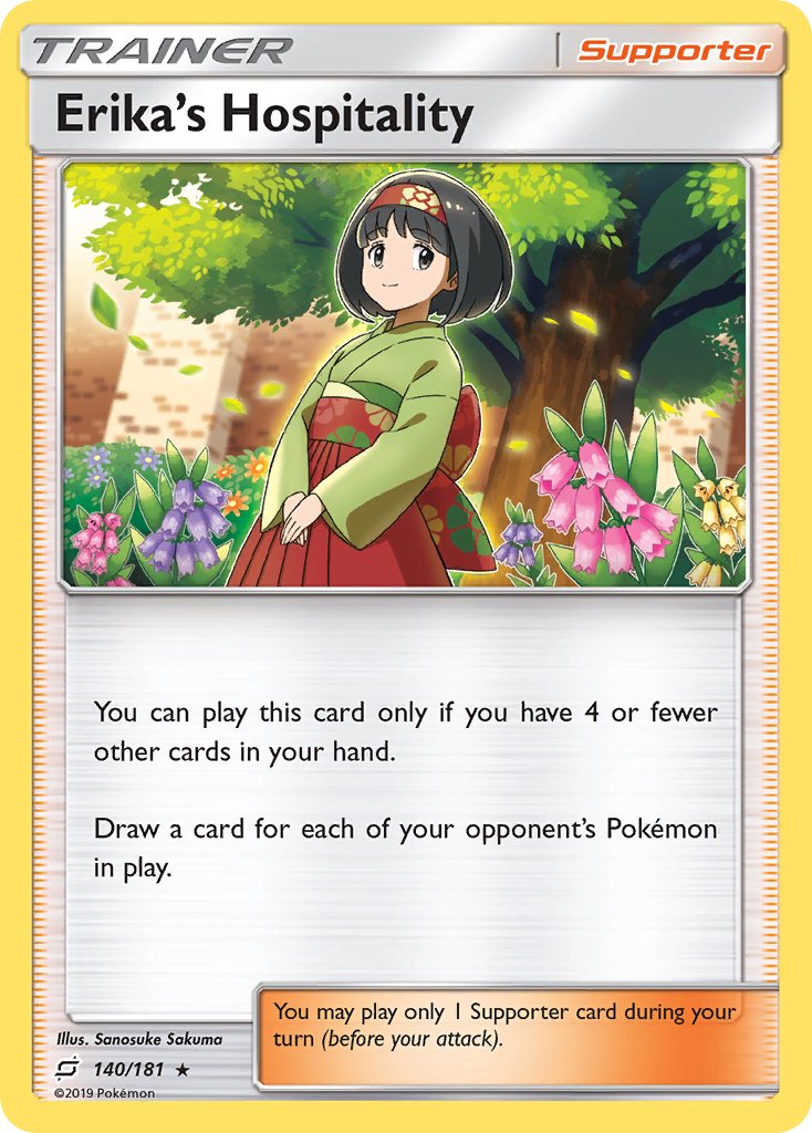 Erika's Hospitality (140/181) (Theme Deck Exclusive) [Sun & Moon: Team Up] | Deep Dive Games St. Marys