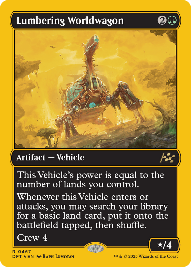 Lumbering Worldwagon (First-Place Foil) [Aetherdrift] | Deep Dive Games St. Marys