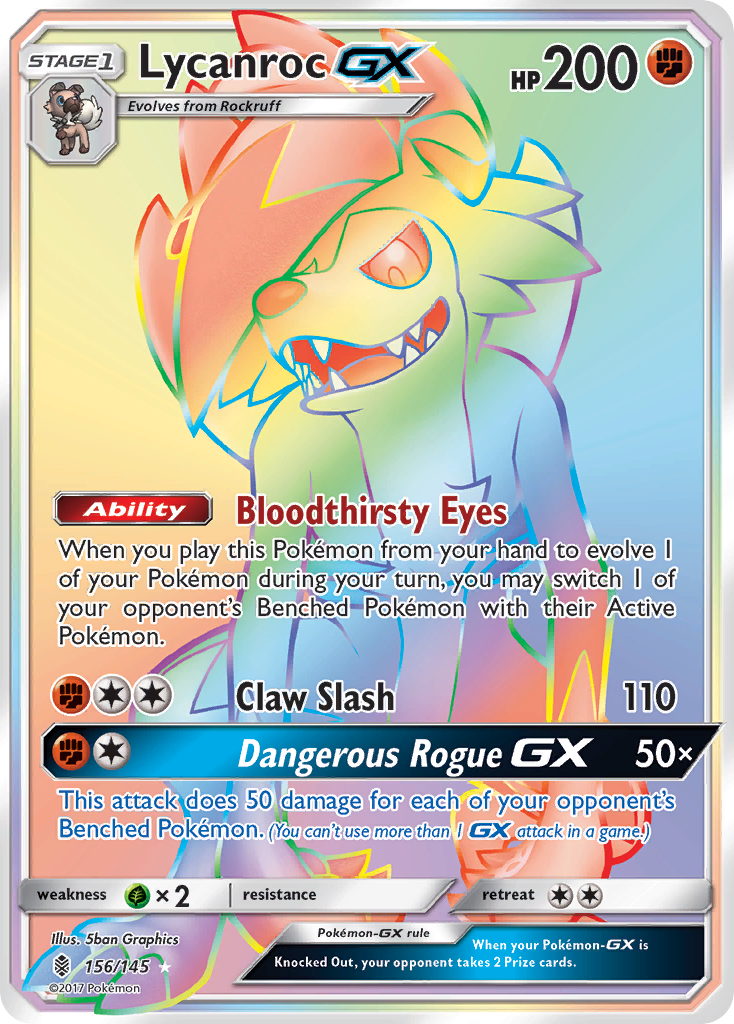 Lycanroc GX (156/145) [Sun & Moon: Guardians Rising] | Deep Dive Games St. Marys