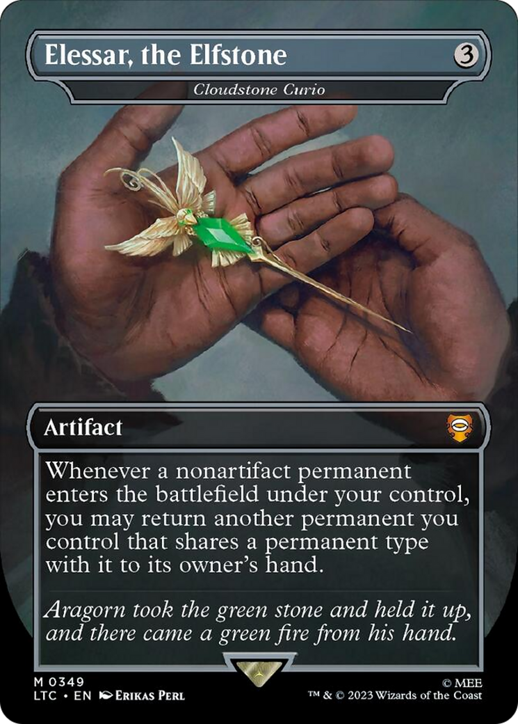 Elessar, the Elfstone - Cloudstone Curio (Surge Foil) [The Lord of the Rings: Tales of Middle-Earth Commander] | Deep Dive Games St. Marys