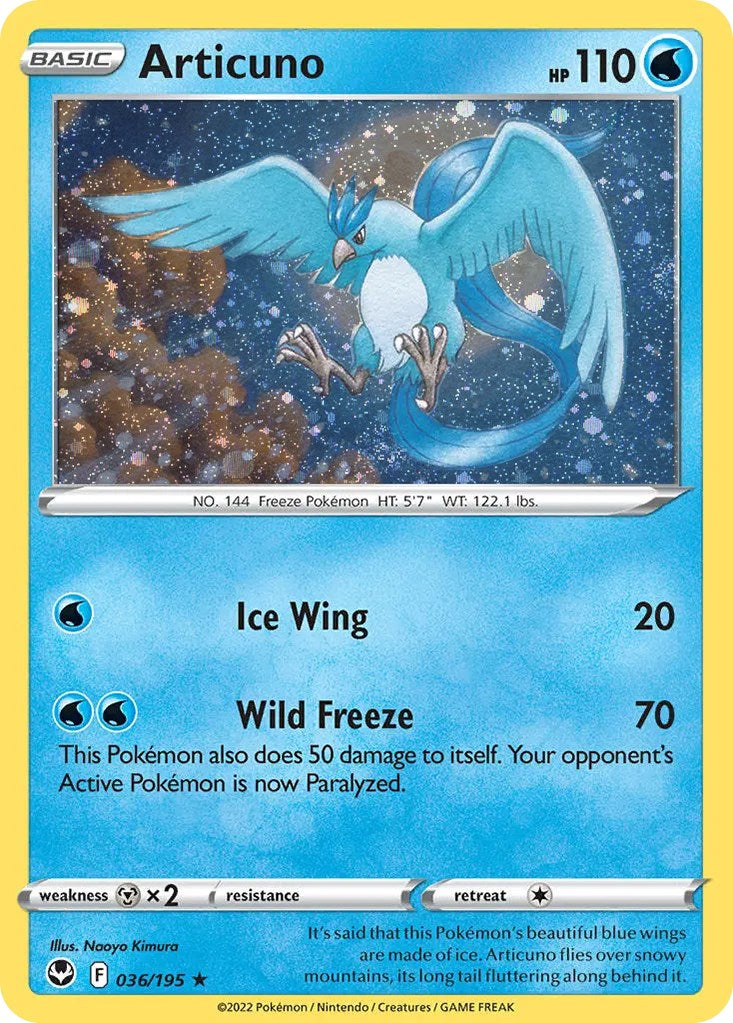 Articuno (036/195) (Cosmos Holo) [Sword & Shield: Base Set] | Deep Dive Games St. Marys