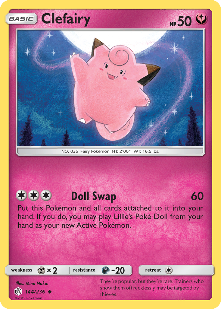 Clefairy (144/236) [Sun & Moon: Cosmic Eclipse] | Deep Dive Games St. Marys