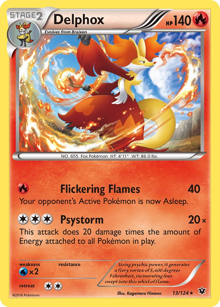 Delphox (13/124) (Theme Deck Exclusive) [XY: Fates Collide] | Deep Dive Games St. Marys