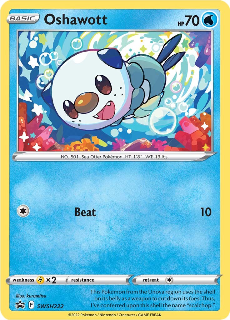 Oshawott (SWSH222) [Sword & Shield: Black Star Promos] | Deep Dive Games St. Marys