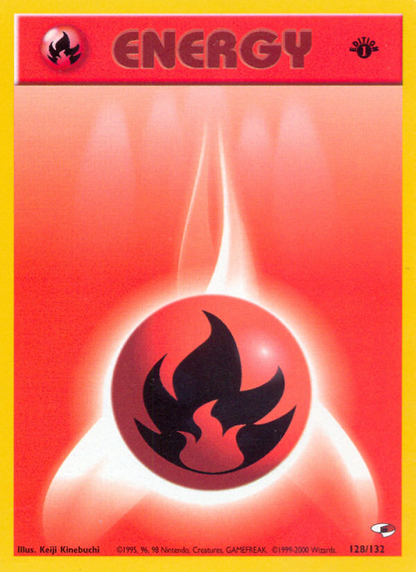 Fire Energy (128/132) [Gym Heroes 1st Edition] | Deep Dive Games St. Marys