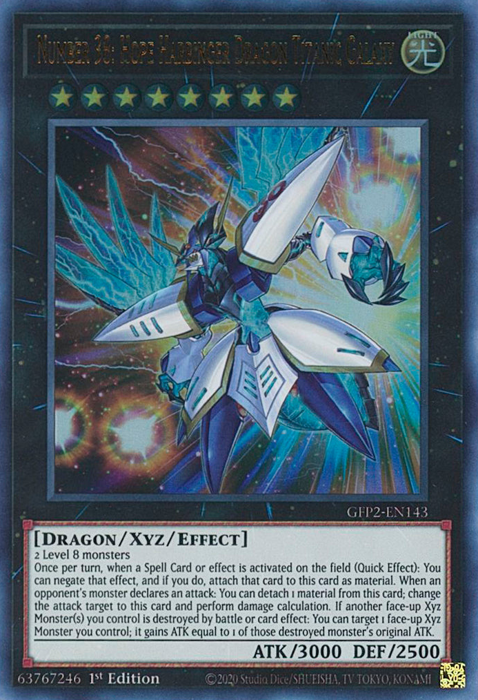 Number 38: Hope Harbinger Dragon Titanic Galaxy [GFP2-EN143] Ultra Rare | Deep Dive Games St. Marys