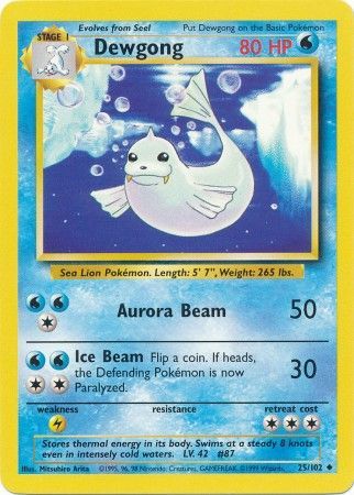 Dewgong (25/102) [Base Set Unlimited] | Deep Dive Games St. Marys