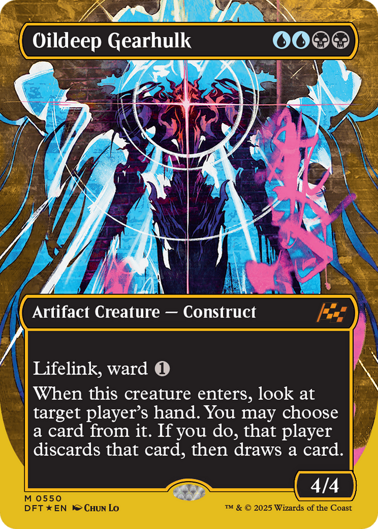 Oildeep Gearhulk (Borderless) (First-Place Foil) [Aetherdrift] | Deep Dive Games St. Marys