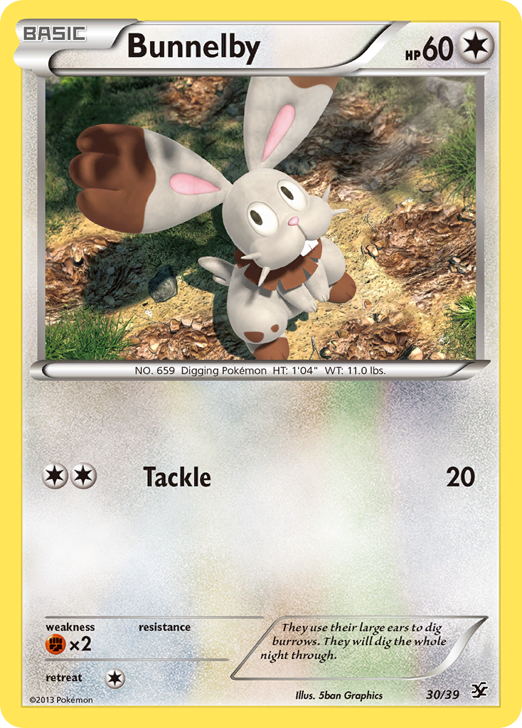 Bunnelby (30/39) [XY: Kalos Starter Set] | Deep Dive Games St. Marys