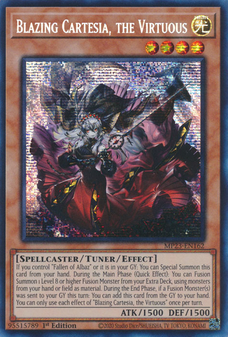 Blazing Cartesia, the Virtuous [MP23-EN162] Prismatic Secret Rare | Deep Dive Games St. Marys