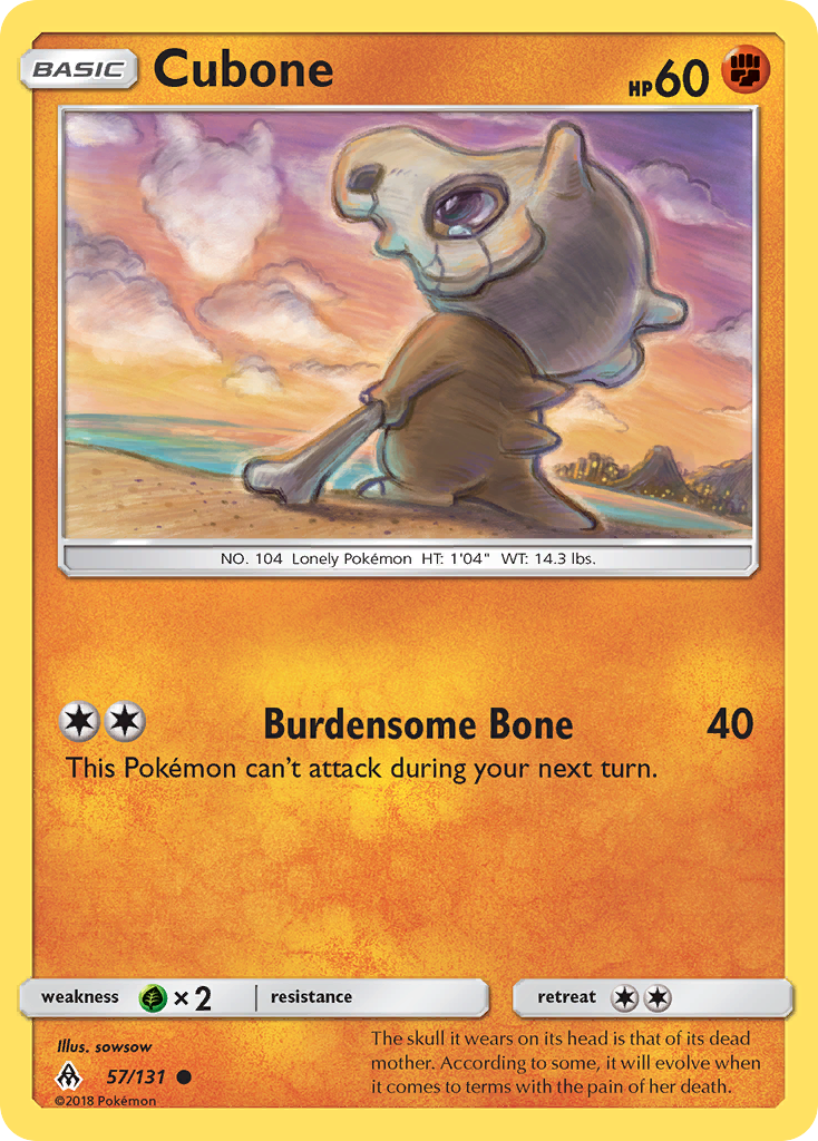 Cubone (57/131) [Sun & Moon: Forbidden Light] | Deep Dive Games St. Marys