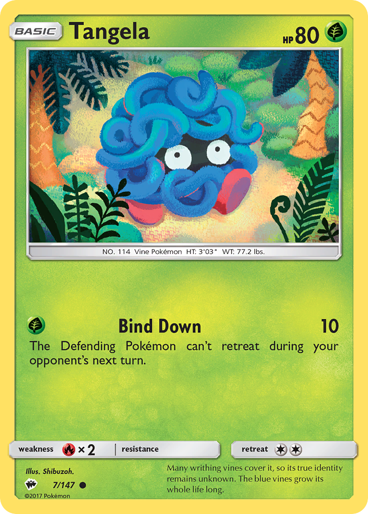 Tangela (7/147) [Sun & Moon: Burning Shadows] | Deep Dive Games St. Marys