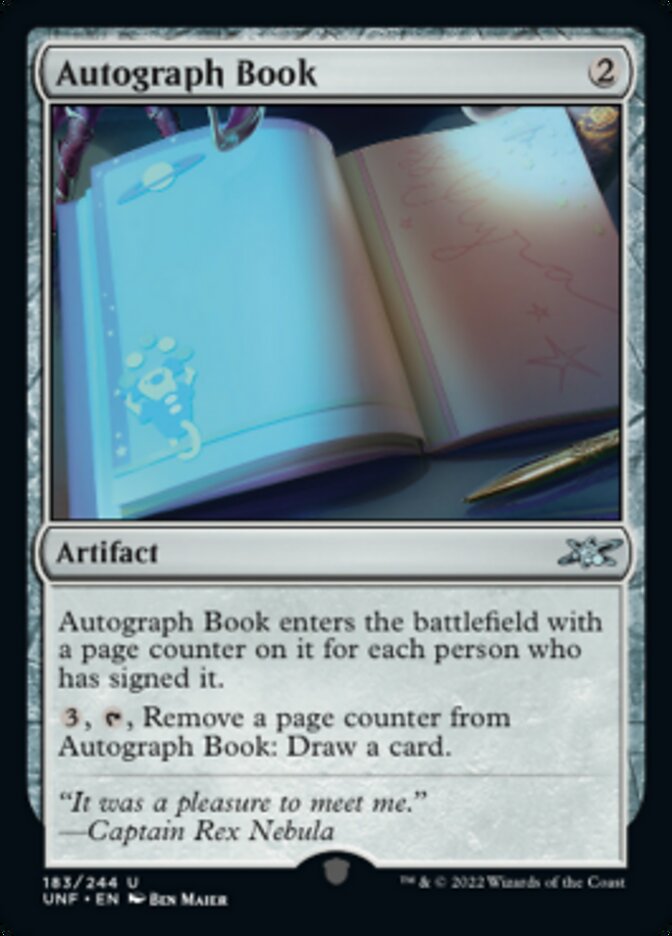 Autograph Book [Unfinity] | Deep Dive Games St. Marys