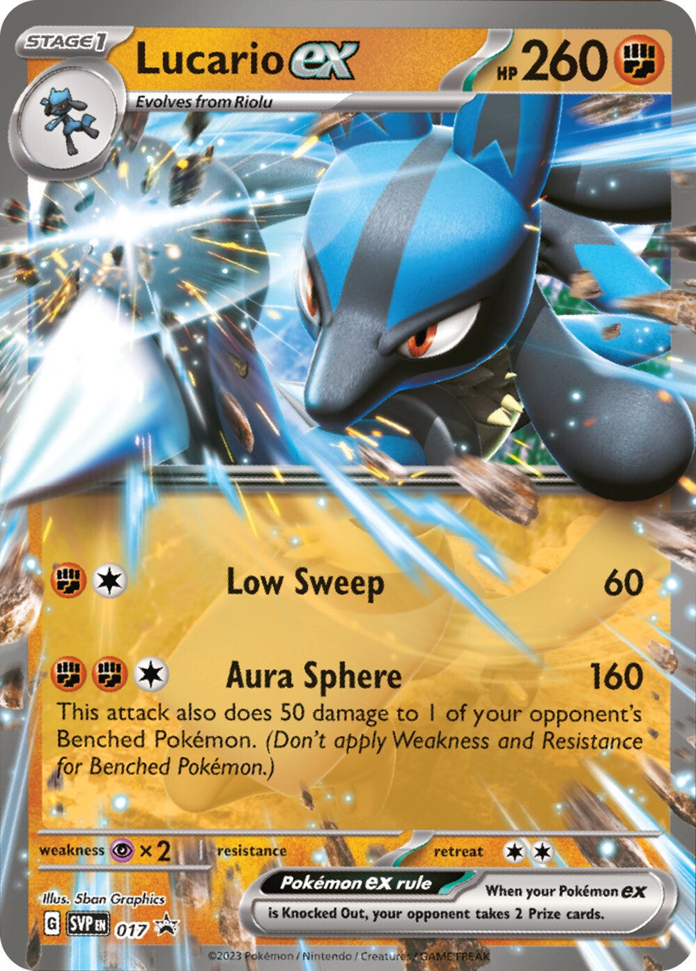 Lucario ex (017) [Scarlet & Violet: Black Star Promos] | Deep Dive Games St. Marys