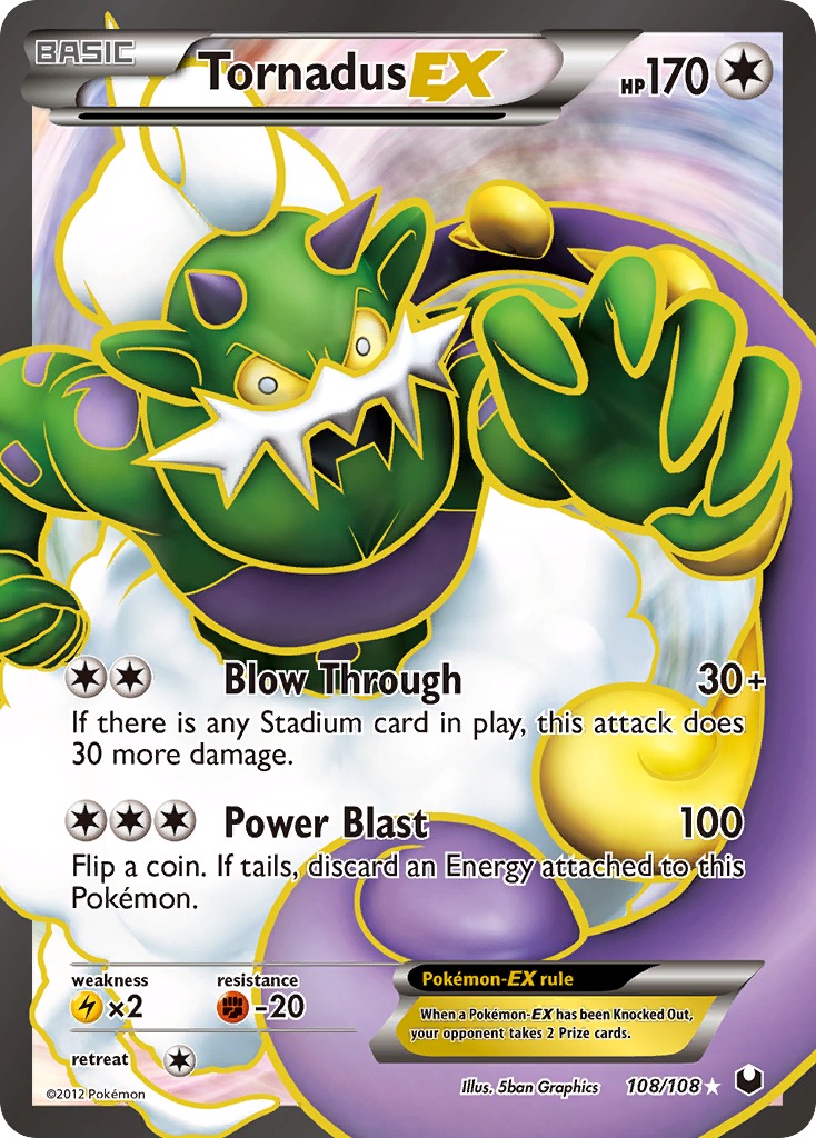 Tornadus EX (108/108) [Black & White: Dark Explorers] | Deep Dive Games St. Marys