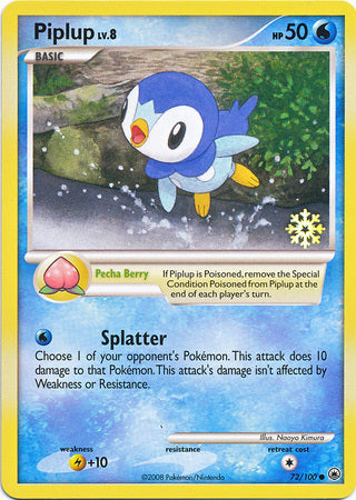 Piplup (72/100) [Countdown Calendar Promos] | Deep Dive Games St. Marys