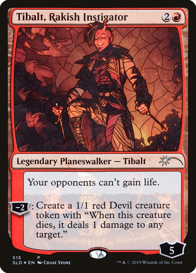 Tibalt, Rakish Instigator (Stained Glass) [Secret Lair Drop Promos] | Deep Dive Games St. Marys