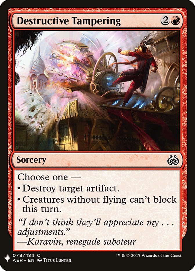Destructive Tampering [Mystery Booster] | Deep Dive Games St. Marys