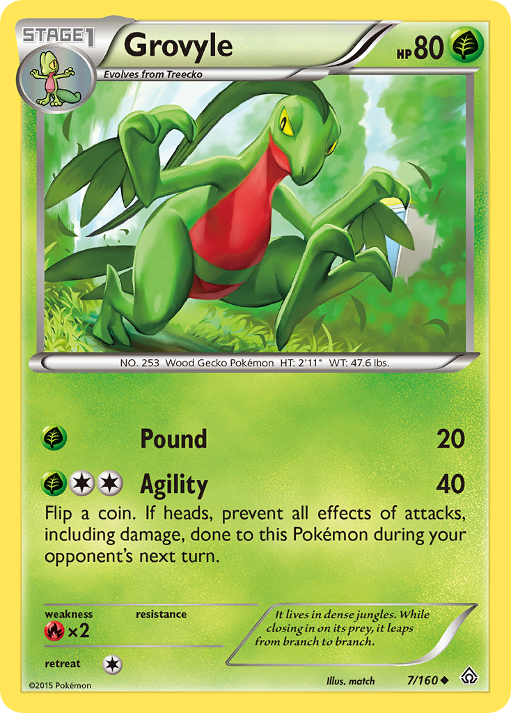 Grovyle (7/160) [XY: Primal Clash] | Deep Dive Games St. Marys