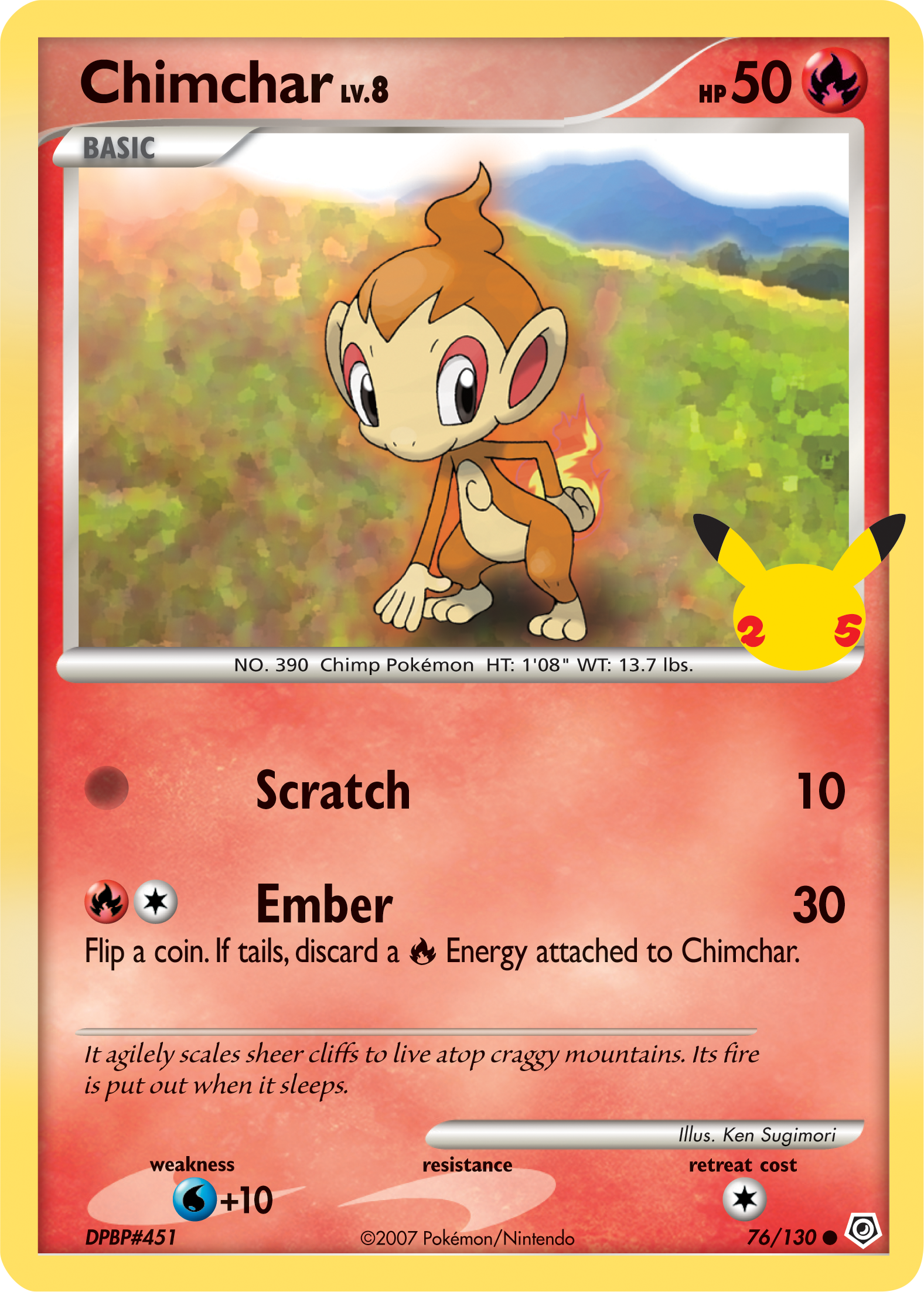 Chimchar (76/130) (Jumbo Card) [First Partner Pack] | Deep Dive Games St. Marys