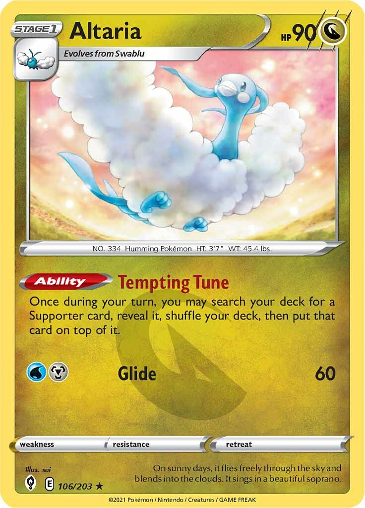 Altaria (106/203) [Sword & Shield: Evolving Skies] | Deep Dive Games St. Marys