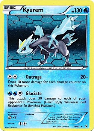 Kyurem (34/101) (Cosmos Holo) [Black & White: Noble Victories] | Deep Dive Games St. Marys