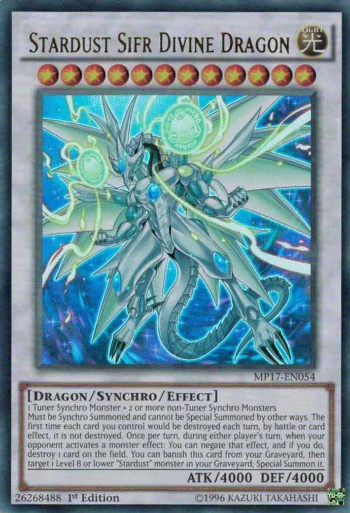 Stardust Sifr Divine Dragon [MP17-EN054] Ultra Rare | Deep Dive Games St. Marys