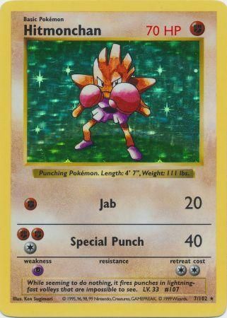 Hitmonchan (7/102) [Base Set Shadowless Unlimited] | Deep Dive Games St. Marys