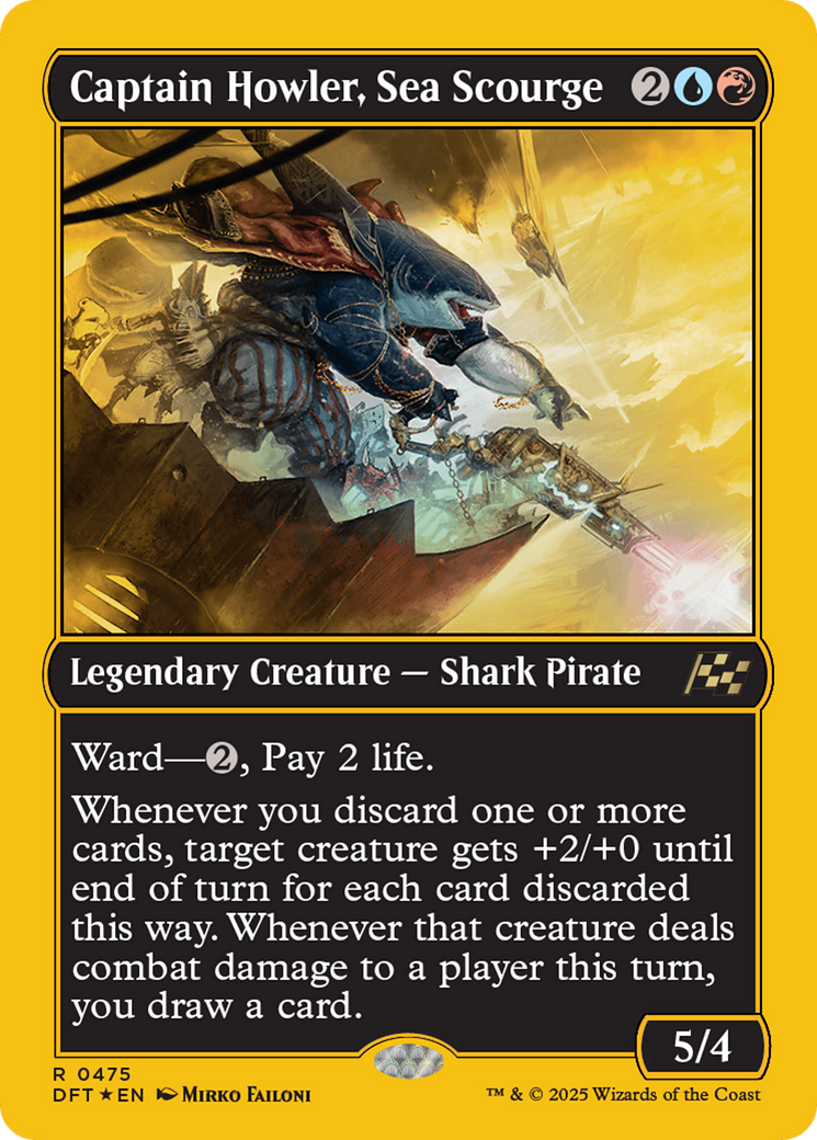 Captain Howler, Sea Scourge (First-Place Foil) [Aetherdrift] | Deep Dive Games St. Marys