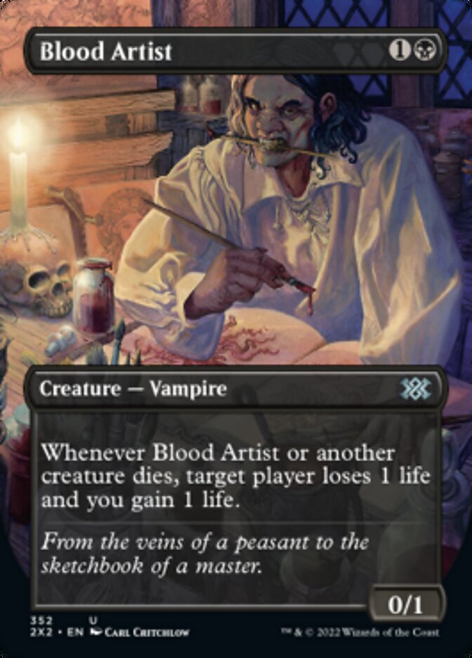 Blood Artist (Borderless Alternate Art) [Double Masters 2022] | Deep Dive Games St. Marys