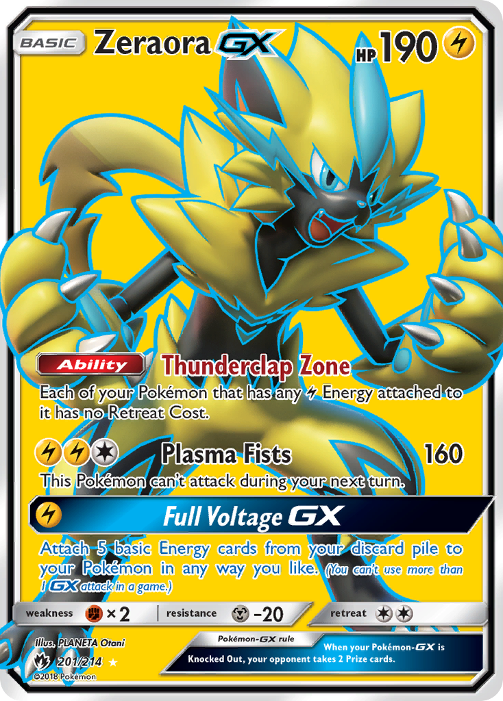 Zeraora GX (201/214) [Sun & Moon: Lost Thunder] | Deep Dive Games St. Marys