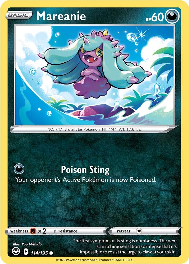 Mareanie (114/195) [Sword & Shield: Silver Tempest] | Deep Dive Games St. Marys