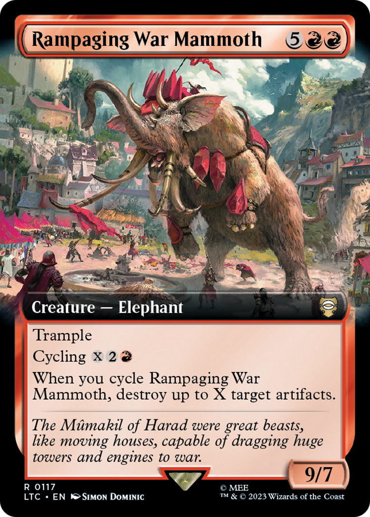 Rampaging War Mammoth (Extended Art) [The Lord of the Rings: Tales of Middle-Earth Commander] | Deep Dive Games St. Marys