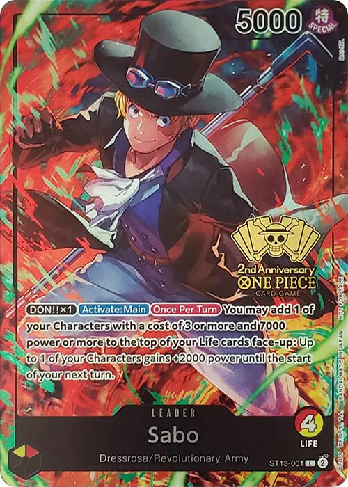 Sabo (2nd Anniversary Tournament) [One Piece Promotion Cards] | Deep Dive Games St. Marys