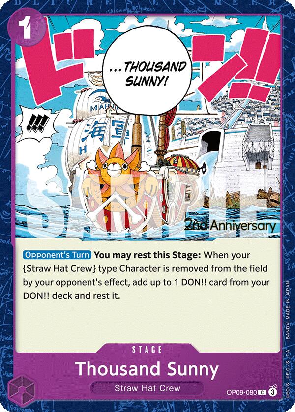 Thousand Sunny [Emperors in the New World: 2nd Anniversary Tournament Cards] | Deep Dive Games St. Marys