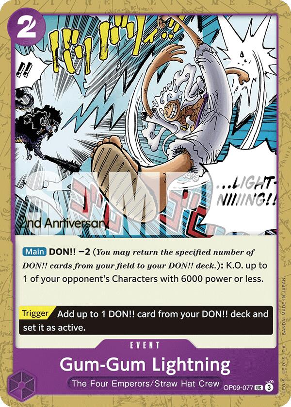 Gum-Gum Lightning [Emperors in the New World: 2nd Anniversary Tournament Cards] | Deep Dive Games St. Marys